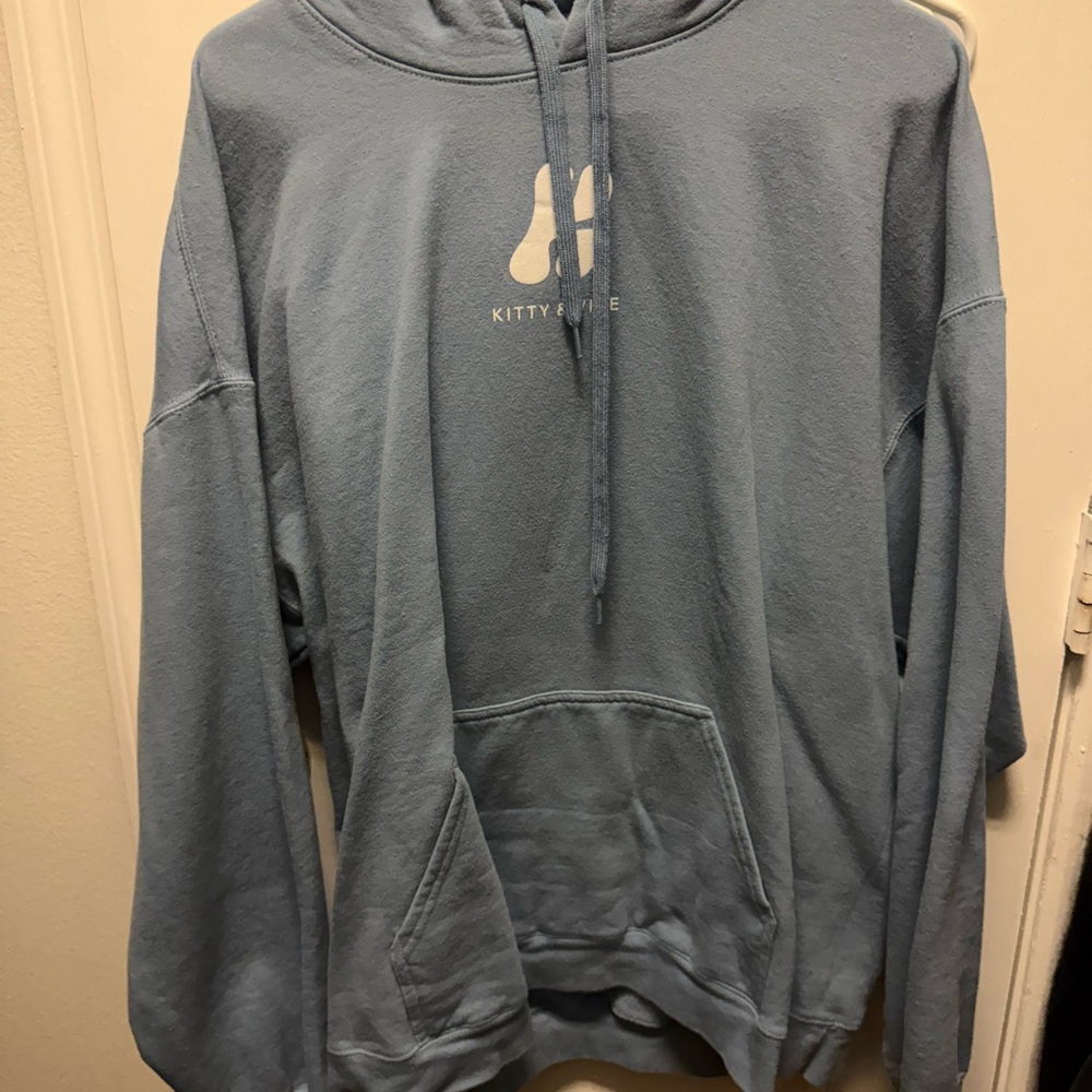 Kitty and Vibe Blue Hoodie